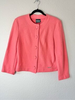 Vintage Geiger of Austria Pink Peach Wool Jacket Size Small